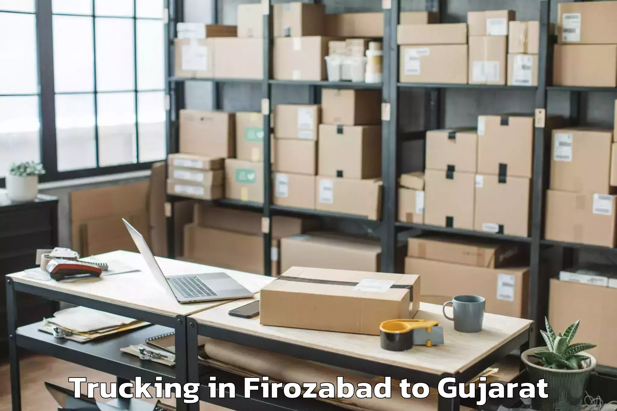 Top Firozabad to Sankheda Trucking Available